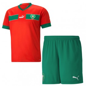 Marokko 2023/2024 Hjemmebanetrøje Børn Kortærmet